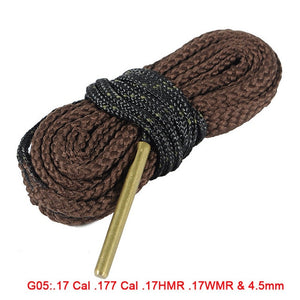 Hunting Gun Bore Cleaner Snake.22 Cal.223 Cal.38 Cal& 5.56mm,7.62mm,12GA Rifle Cleaning Kit Tool Rifle Barrel Calibre Snake Rope