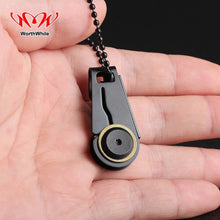 Load image into Gallery viewer, Creative Mini Zipper Knife Portable Outdoor Survival Emergency Tool Foldable Stainless Steel EDC Key Ring