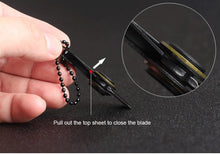 Load image into Gallery viewer, Creative Mini Zipper Knife Portable Outdoor Survival Emergency Tool Foldable Stainless Steel EDC Key Ring