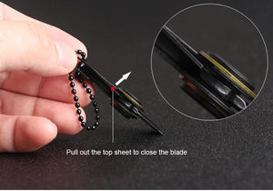 Creative Mini Zipper Knife Portable Outdoor Survival Emergency Tool Foldable Stainless Steel EDC Key Ring