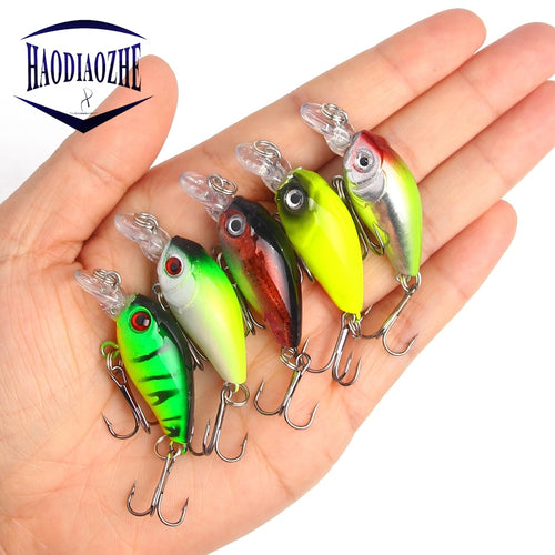 Crankbait Fishing Lure Artificial Crank Hard Bait Topwater Minnow Fishing Wobblers