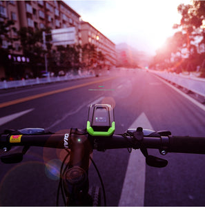 Induction Bicycle Front Light Set 4000mAh USB Rechargeable Smart Headlight With Horn 800 Lumen LED