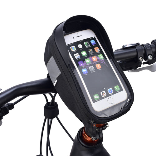 Cycling Bicycle Bike Head Tube Handlebar Cell Mobile Phone Bag Case Holder Case Pannier For 6.5in Phone
