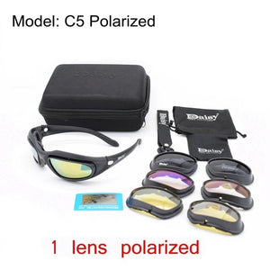 Military Goggles Army Sunglasses With 4 Lens Original Box Men