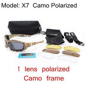 Military Goggles Army Sunglasses With 4 Lens Original Box Men