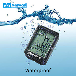 INBIKE Waterproof Bicycle Computer Wireless And Wired MTB Bike Cycling Odometer Stopwatch Speedometer Watch LED Digital Rate