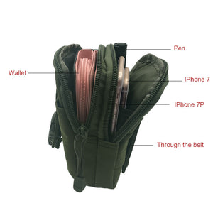 Men Tactical Molle Pouch Belt Waist Pack Bag Small Pocket Military Waist Pack Running Pouch Travel Camping Bags Soft back