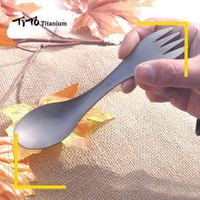 Load image into Gallery viewer, Titanium Spoon Tableware Fork Ultralight pure titanium Spork