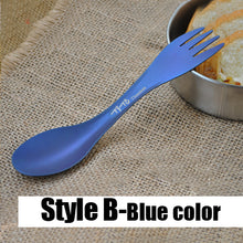 Load image into Gallery viewer, Titanium Spoon Tableware Fork Ultralight pure titanium Spork